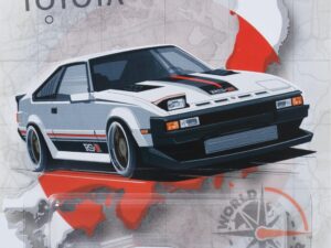 TOYOTA SUPRA 1982 "WORLD TOUR" HOTWHEELS – 1:64 SCALE