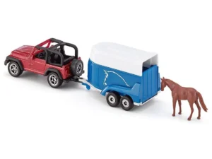 JEEP WITH HORSE TRAILER + HORSE - BLISTER PACK - SUPER SERIES