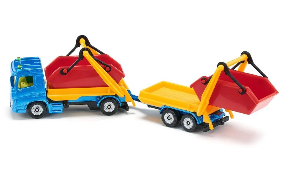 VOLVO TRUCK WITH SKIP & TRAILER - BLISTER PACK - SUPER SERIES - Image 3