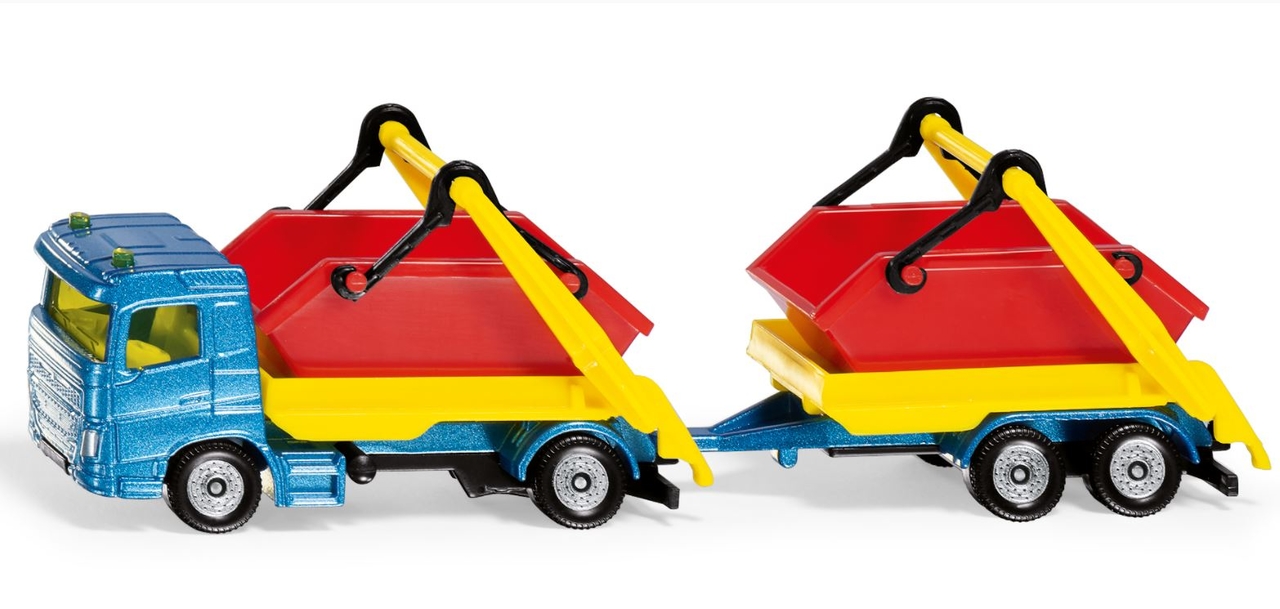 VOLVO TRUCK WITH SKIP & TRAILER - BLISTER PACK - SUPER SERIES - Image 4