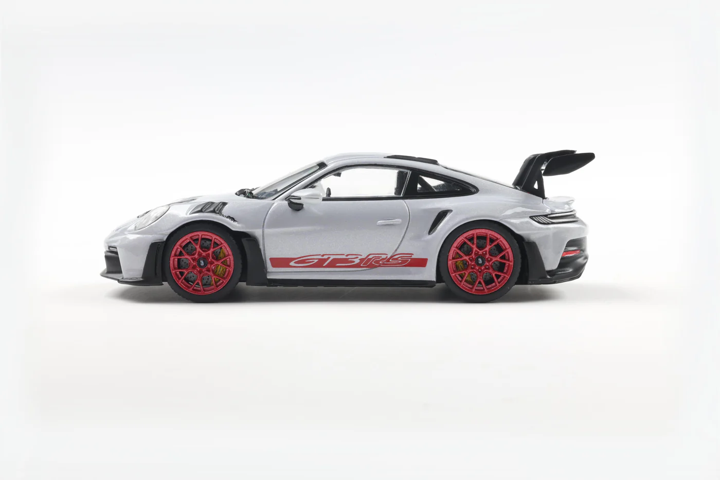 PORSCHE 911 (992) GT3 RS - ICE GREY w/RED - SOLIDO - 1:43 SCALE DIECAST MODEL - Image 2