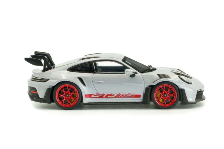 PORSCHE 911 (992) GT3 RS - ICE GREY w/RED - SOLIDO - 1:43 SCALE DIECAST MODEL - Image 7
