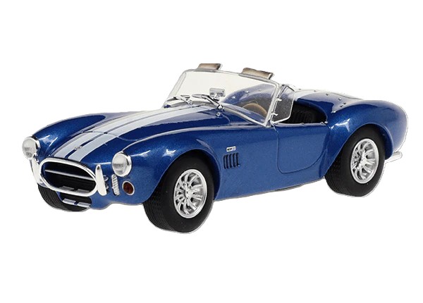 SHELBY COBRA 427 (1965) BLUE/WHITE STRIPES - 1:43 SCALE MODEL - Image 4