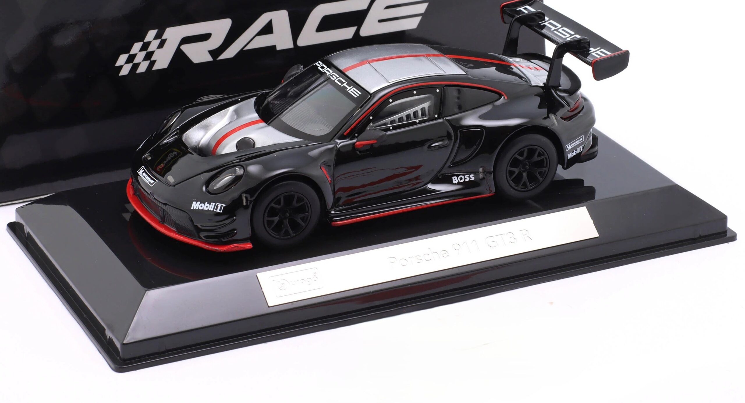 PORSCHE 911 GT3 R BLACK - 1:43 SCALE - BbURAGO RACE MODELS - Image 3