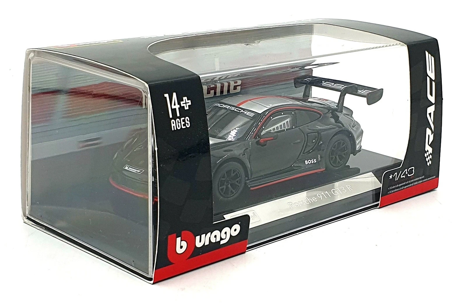 PORSCHE 911 GT3 R BLACK - 1:43 SCALE - BbURAGO RACE MODELS - Image 5