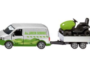 VW T6 WITH LAWN TRACTOR & TRAILER- SIKU 1:50 SCALE SUPER SERIES