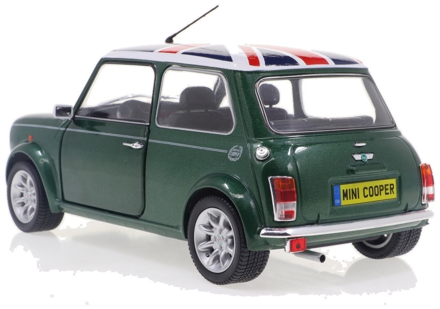 MINI COOPER SPORT PACK - GREEN With UNION JACK - SOLIDO 1:18 SCLAE MODEL - Image 11