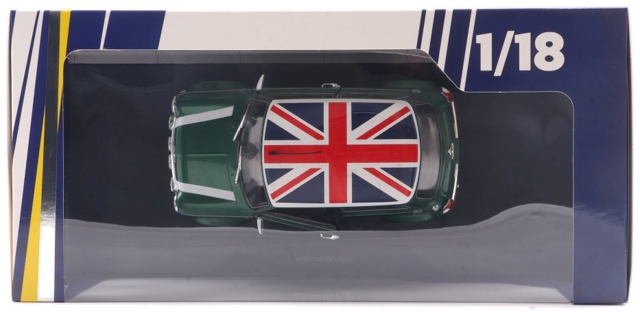 MINI COOPER SPORT PACK - GREEN With UNION JACK - SOLIDO 1:18 SCLAE MODEL - Image 5