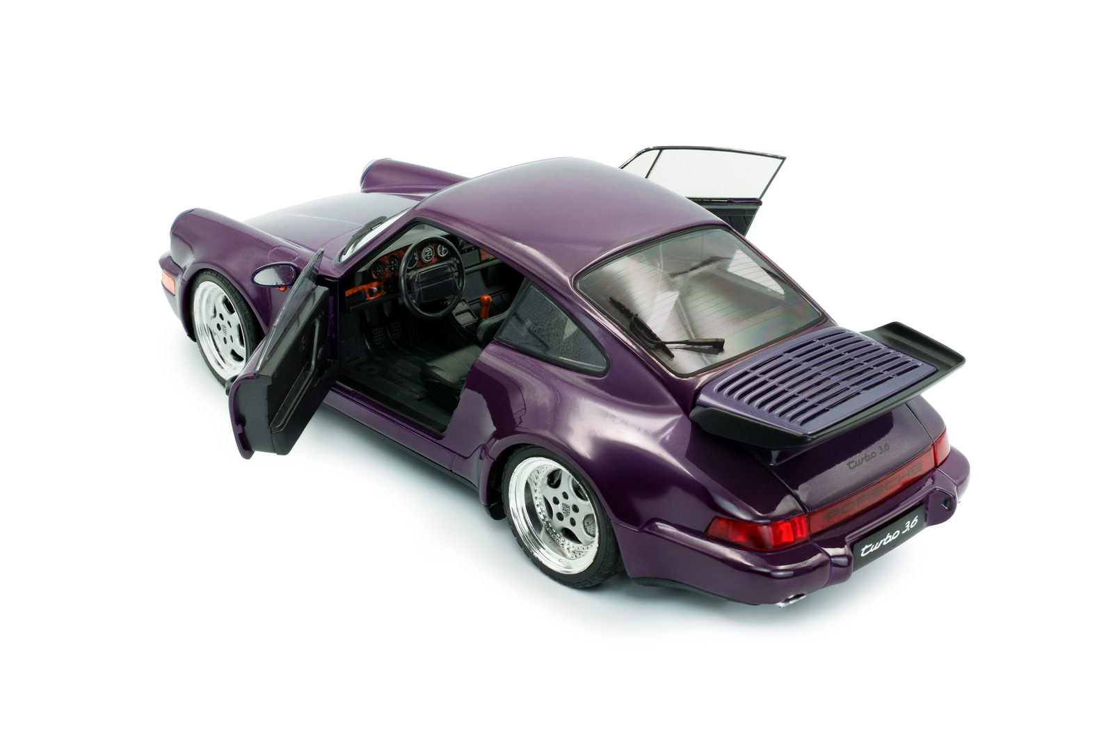 PORSCHE 911 (964) TURBO VIOLET BLUE - SOLIDO 1:18 SCALE DIECAST MODEL - Image 2