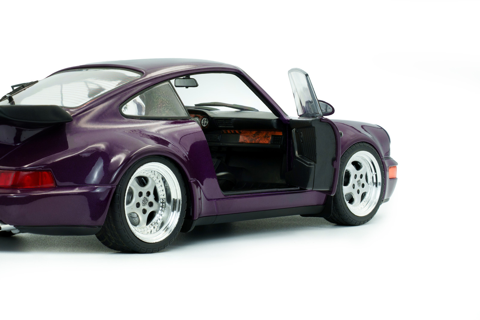 PORSCHE 911 (964) TURBO VIOLET BLUE - SOLIDO 1:18 SCALE DIECAST MODEL - Image 4