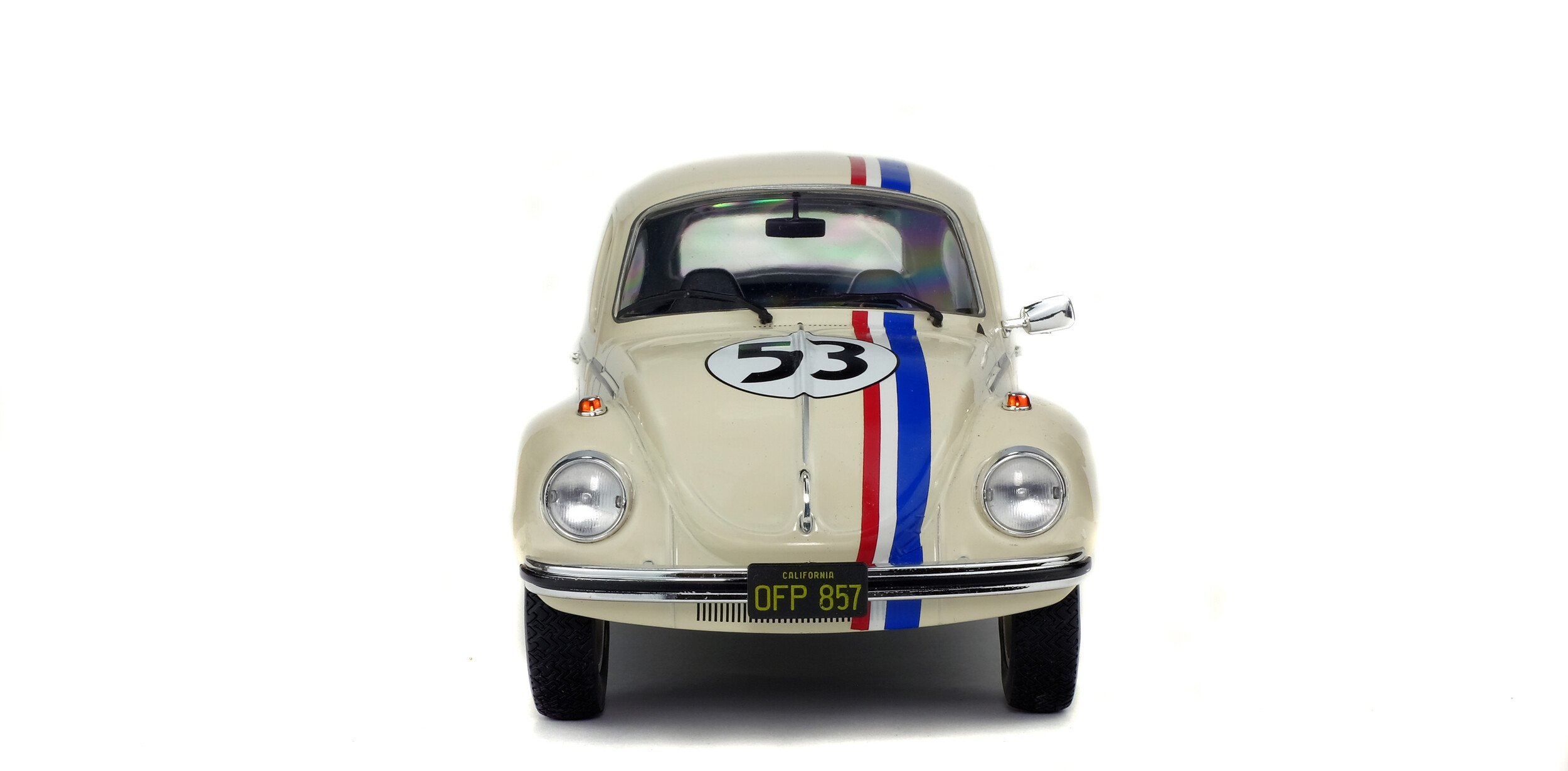 VOLKSWAGEN BEETLE 1303 No. 53 CREAM - SOLIDO 1:18 SCALE DIECAST MODEL - Image 6