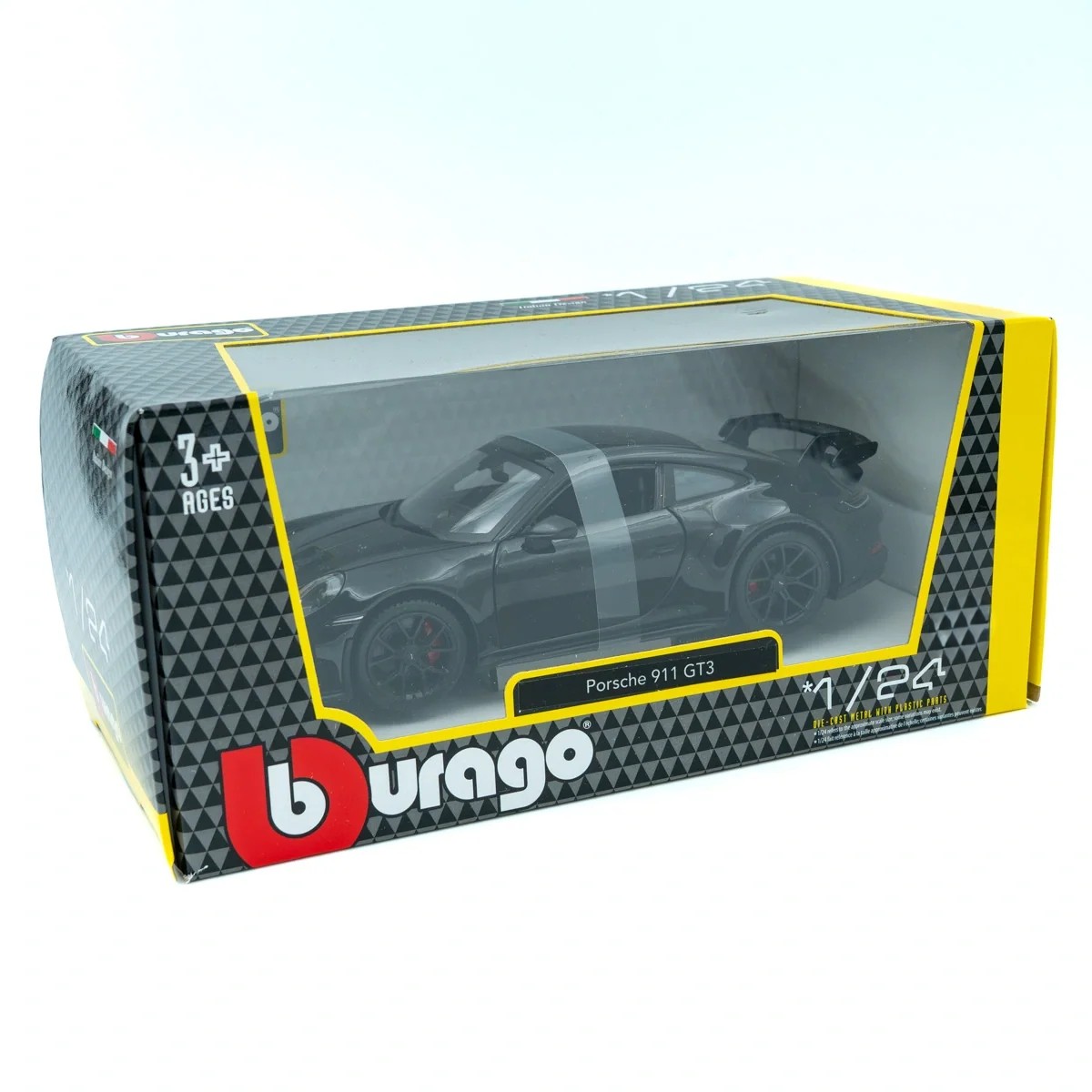 PORSCHE 911 GT3 BLACK - 1:24 SCALE - BbURAGO MODELS - Image 2