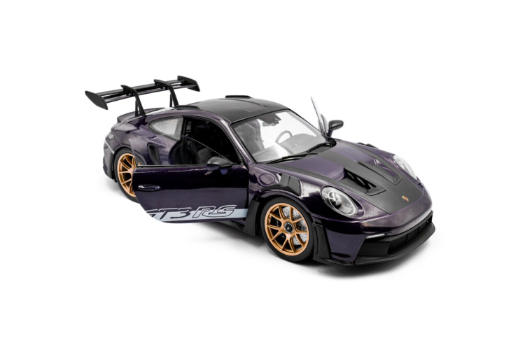 PORSCHE 911 GT3 RS WEISSACH PACKAGE VIOLA PURPLE - SOLIDO 1:18 SCALE DIECAST MODEL