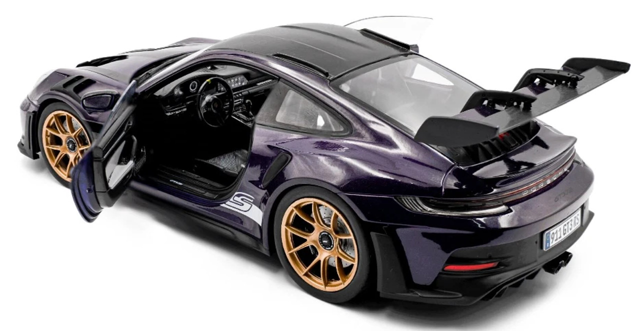 PORSCHE 911 GT3 RS WEISSACH PACKAGE VIOLA PURPLE - SOLIDO 1:18 SCALE DIECAST MODEL - Image 4