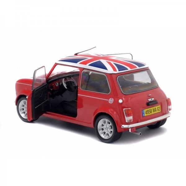 MINI COOPER SPORT PACK - RED With UNION JACK - SOLIDO 1:18 SCLAE MODEL