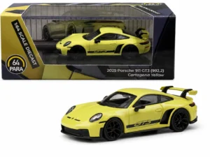 PORSCHE 911 GT3 (992.2) 2005 YELLOW - PAR64 1:64 SCALE DIECAST