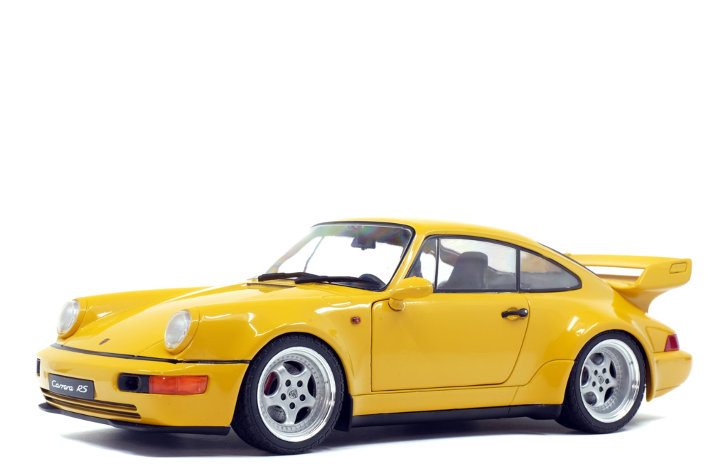 PORSCHE 964 3.8 RS JAUNE VITESSE 1990 - SOLIDO 1:18 SCALE DIECAST MODEL - Image 3