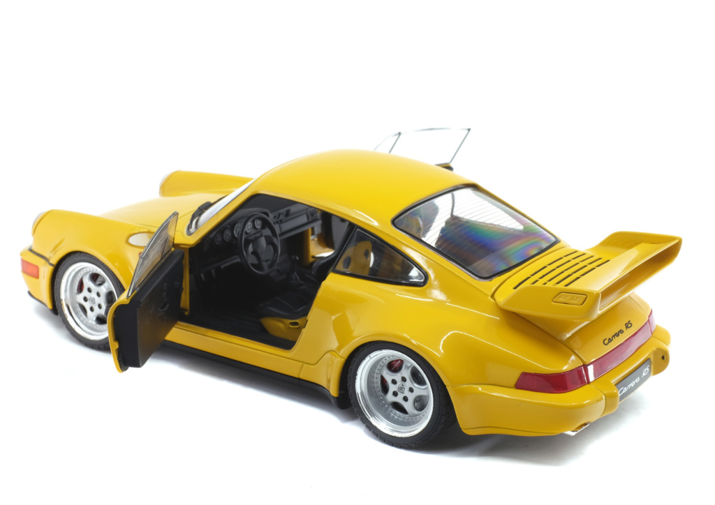 PORSCHE 964 3.8 RS JAUNE VITESSE 1990 - SOLIDO 1:18 SCALE DIECAST MODEL